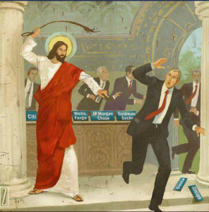 Jesus vertreibt die Geldverleiher ...